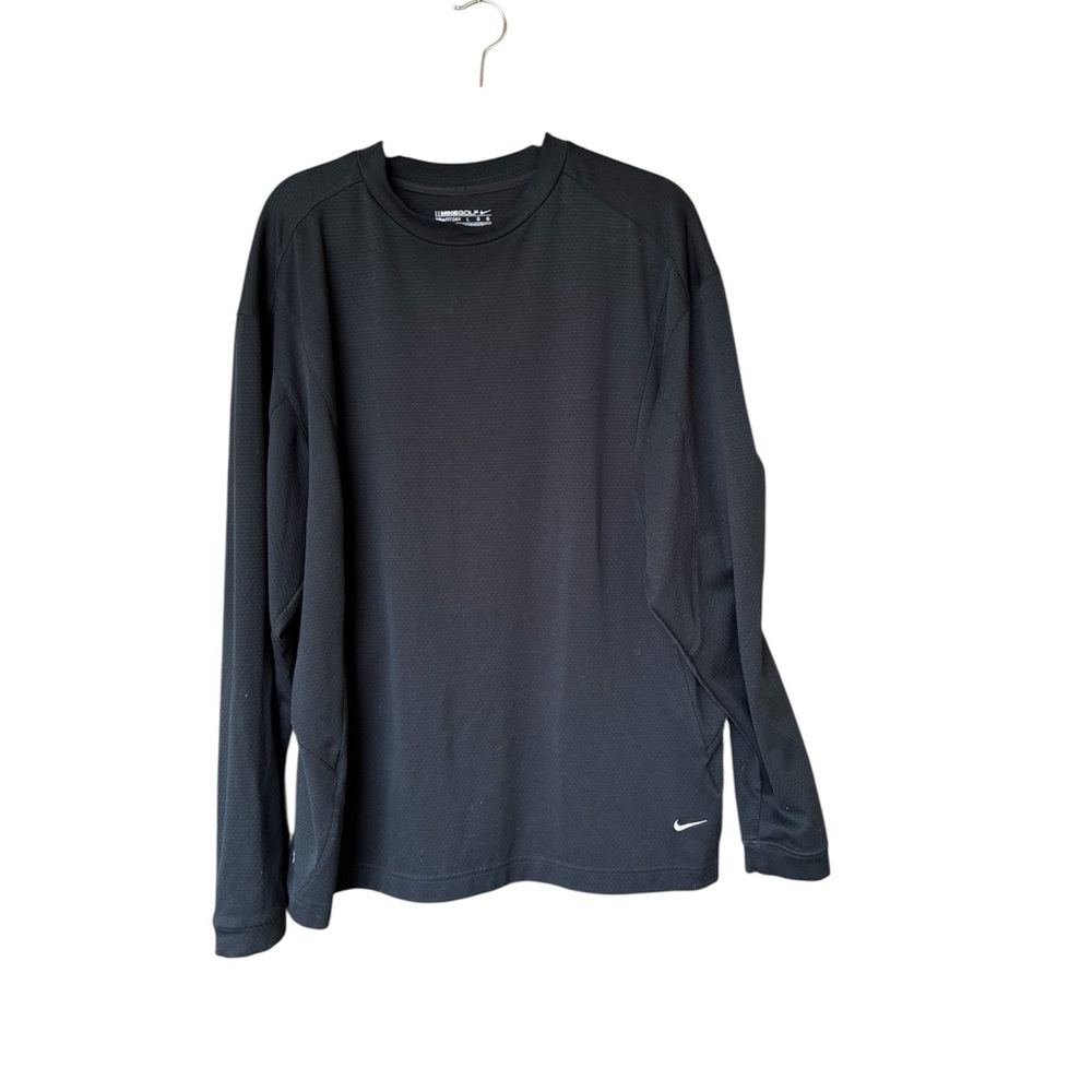 Nike Golf Fit Dry Long Sleeve Black Performance Shirt Men's‎ Large